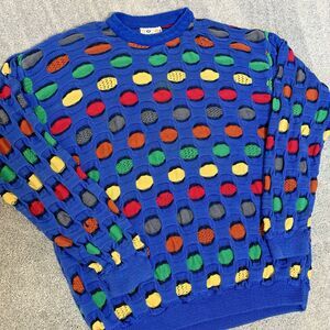 Rare VINTAGE COOGI Australia Bubble Dot 3D Textured Knit Sweater M – Some Flaws